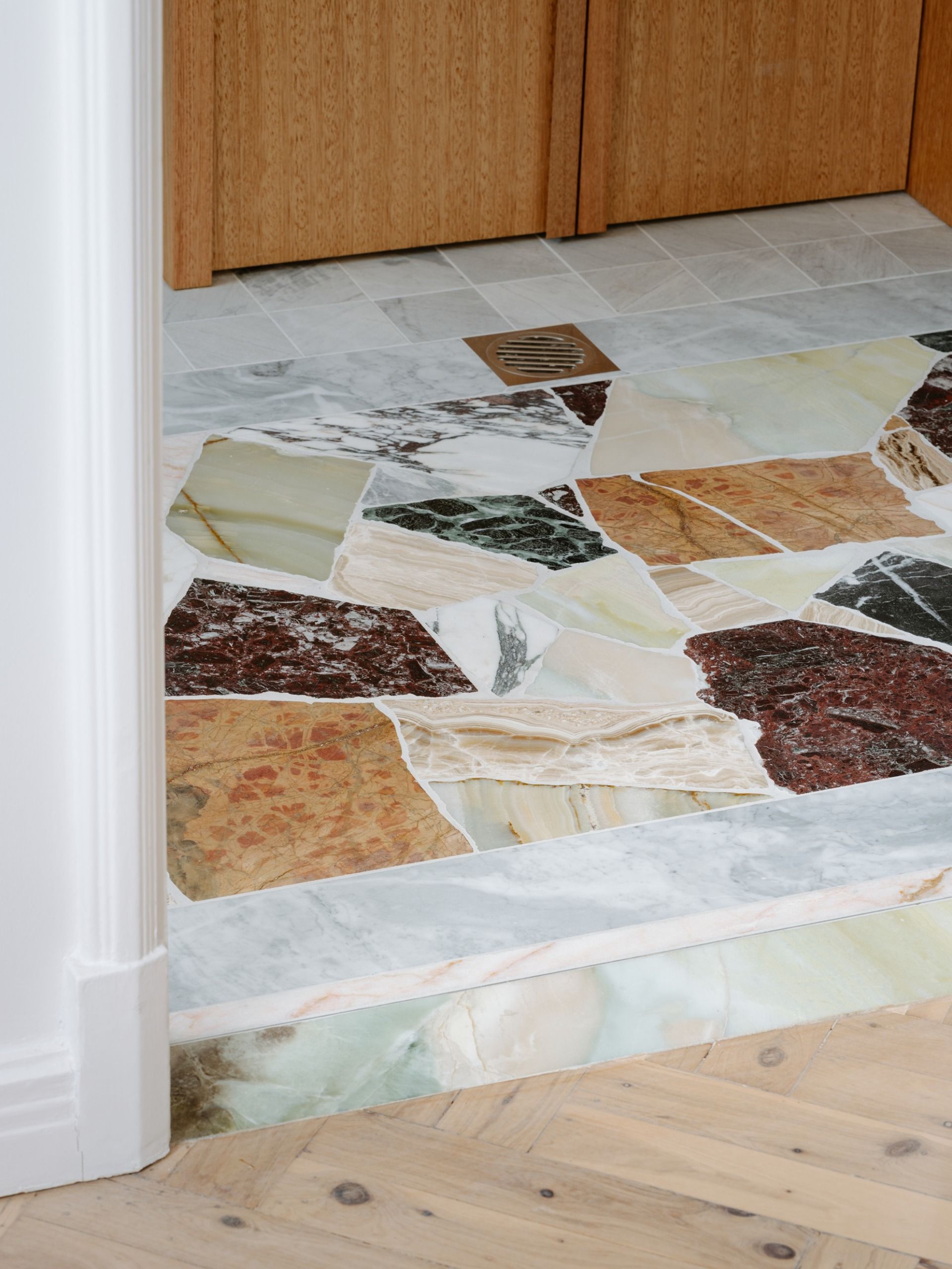 a floor made from marble remnants