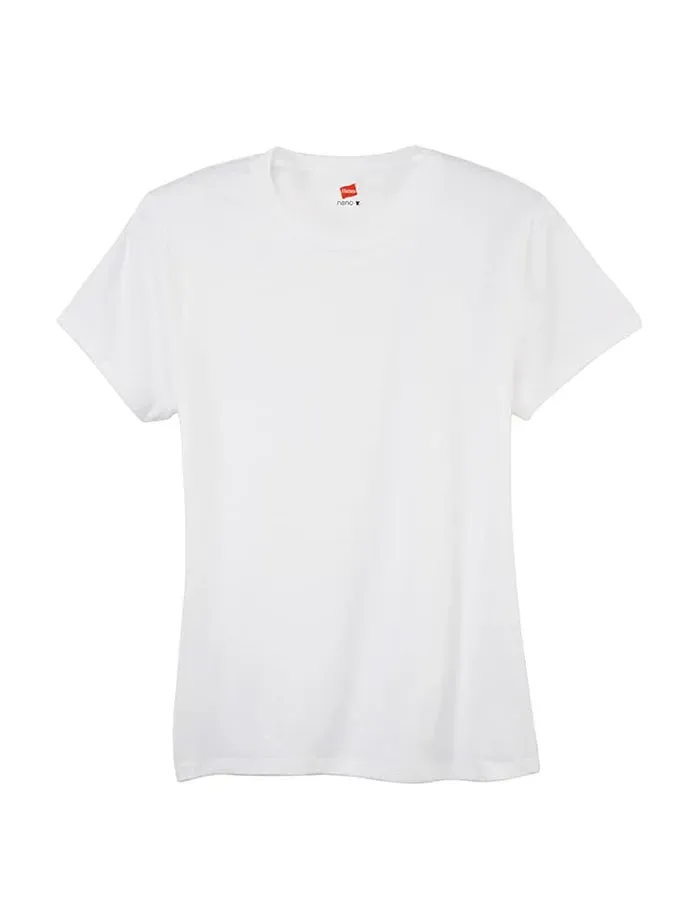 Hanes Women's Perfect-T Short Sleeve T-Shirt, White, Small