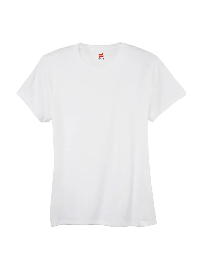 Hanes Women&#039;s Perfect-T Short Sleeve T-Shirt, White, Small