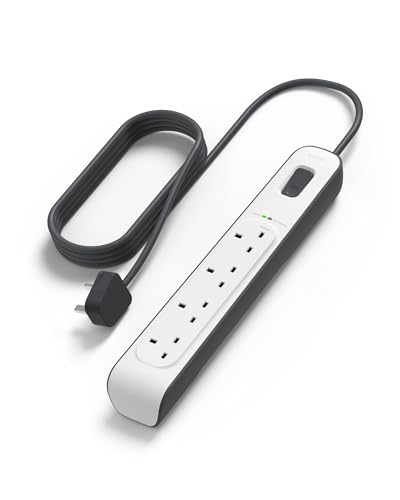 Belkin 4 Way/4 Plug 2 M Surge Protection Extension Lead Strip, White: Amazon.co.uk: Computers & Accessories
