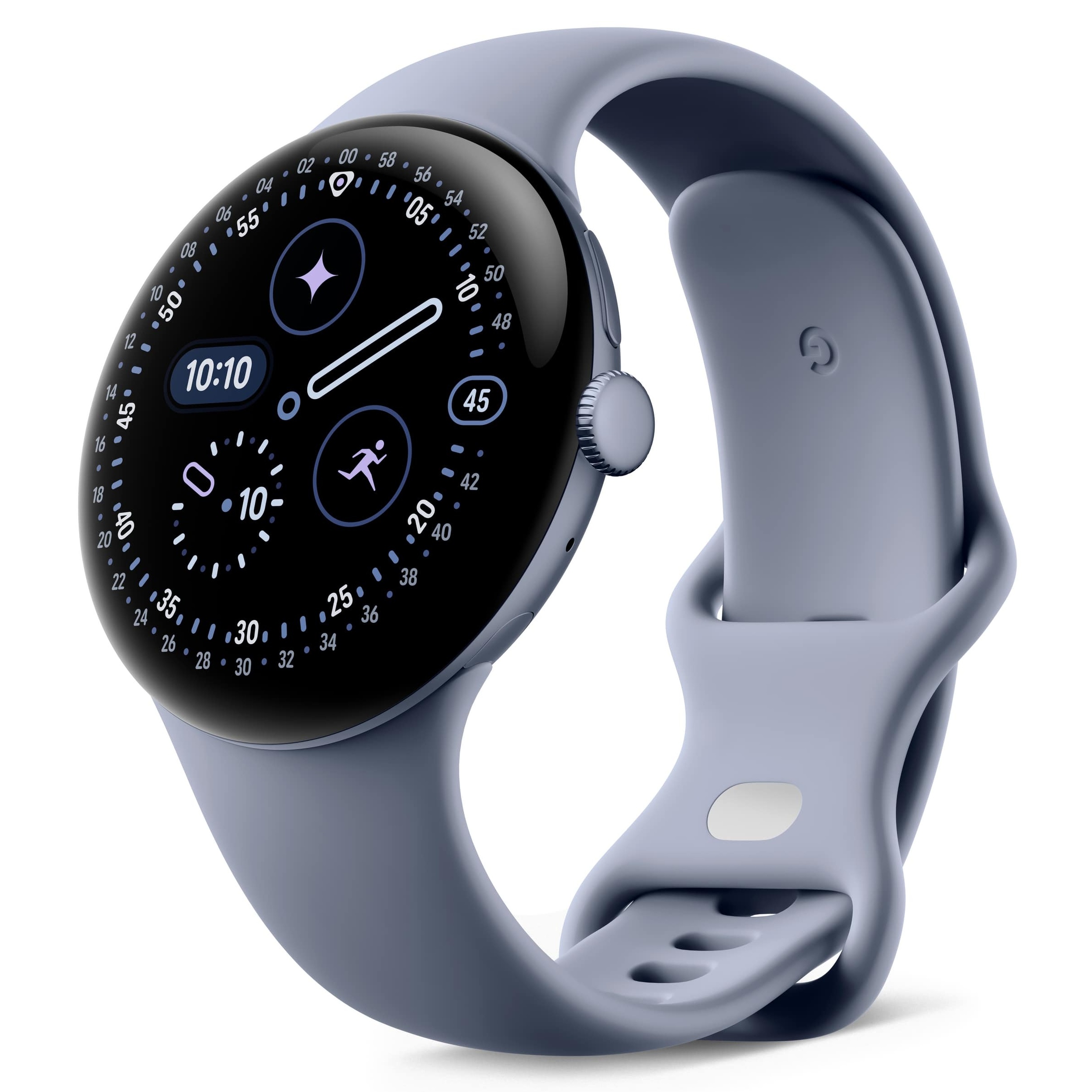 Google Pixel Watch 4 in Satin Moonstone Aluminum case / Moonstone Active Band (45mm)