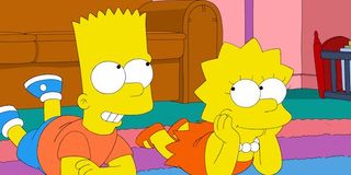 bart and lisa smiling on the floor the simspons fox