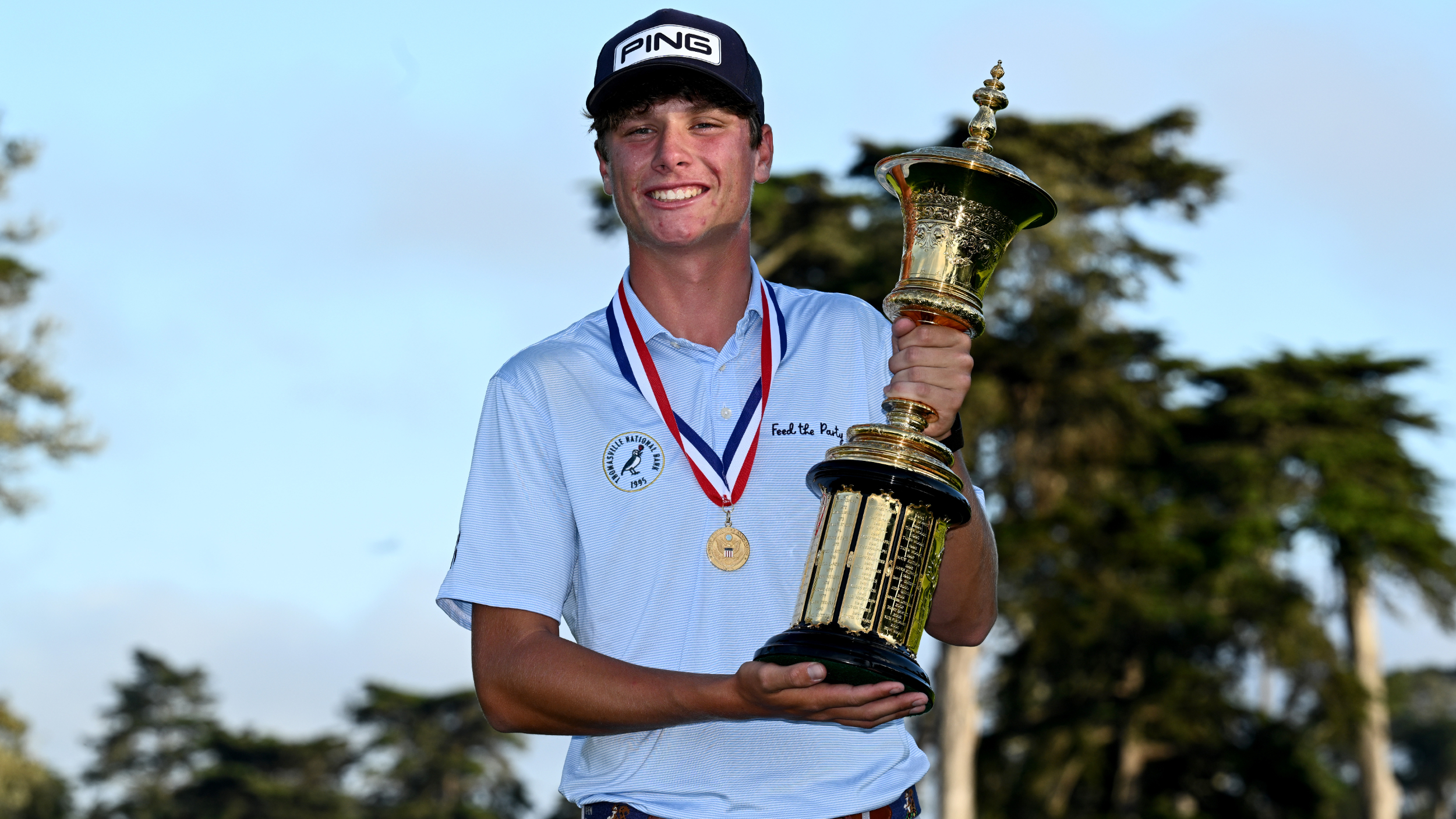 Mason Howell with the US Amateur trophy