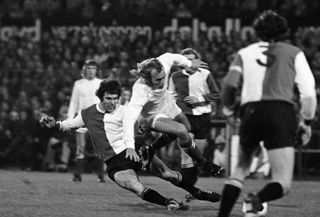 Feyenoord in action against Ajax in April 1972.