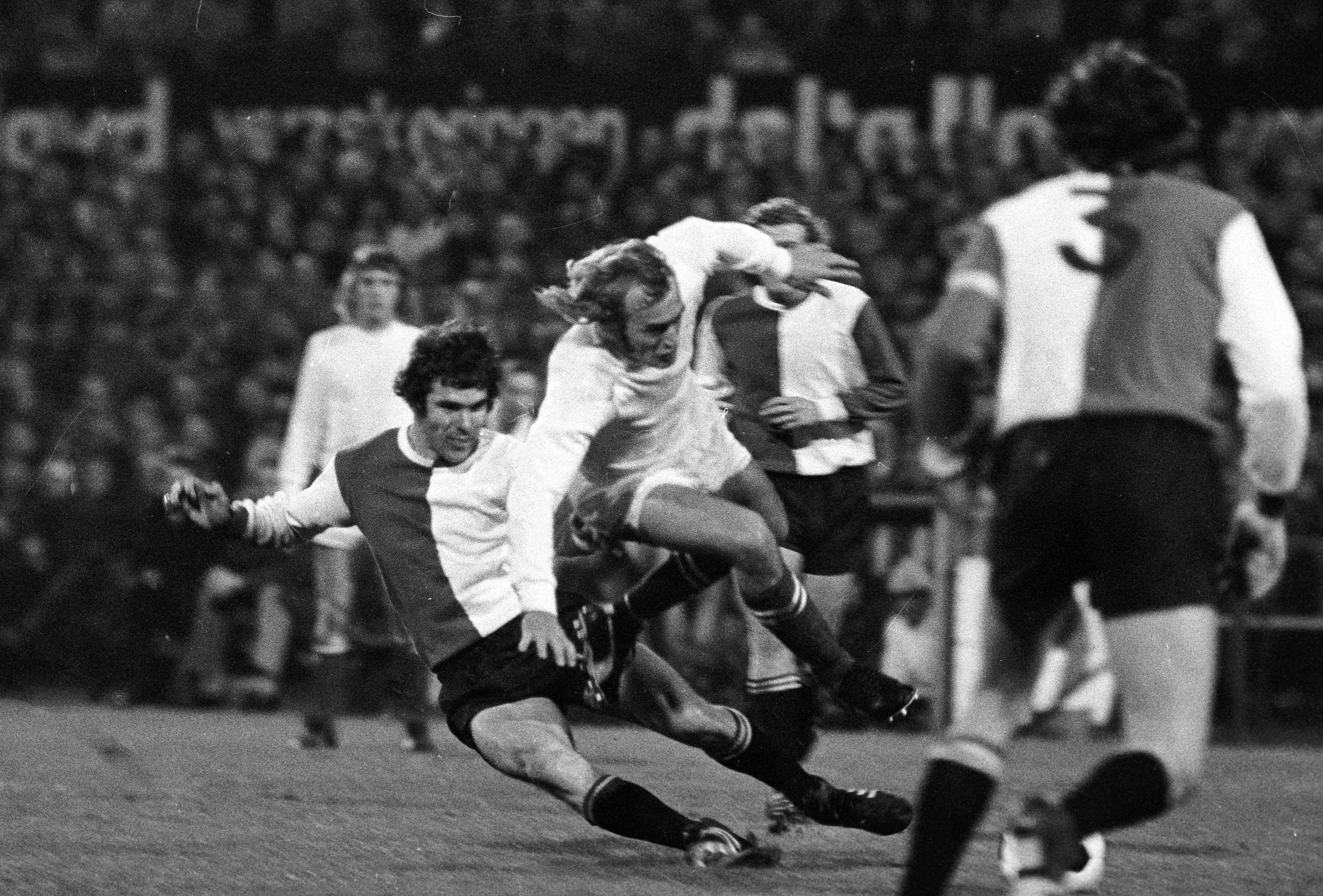 Feyenoord in action against Ajax in April 1972.