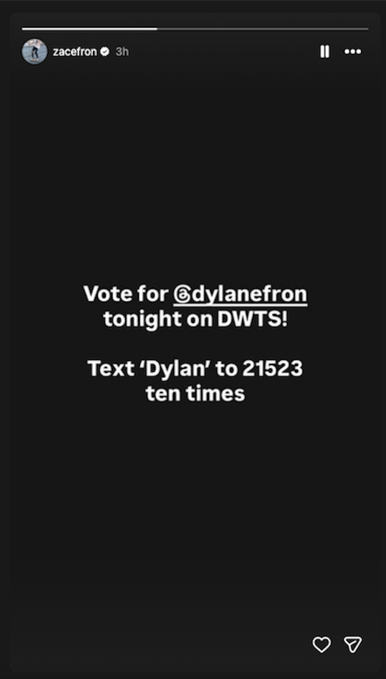 Zac Efron supporting Dylan Efron on DWTS