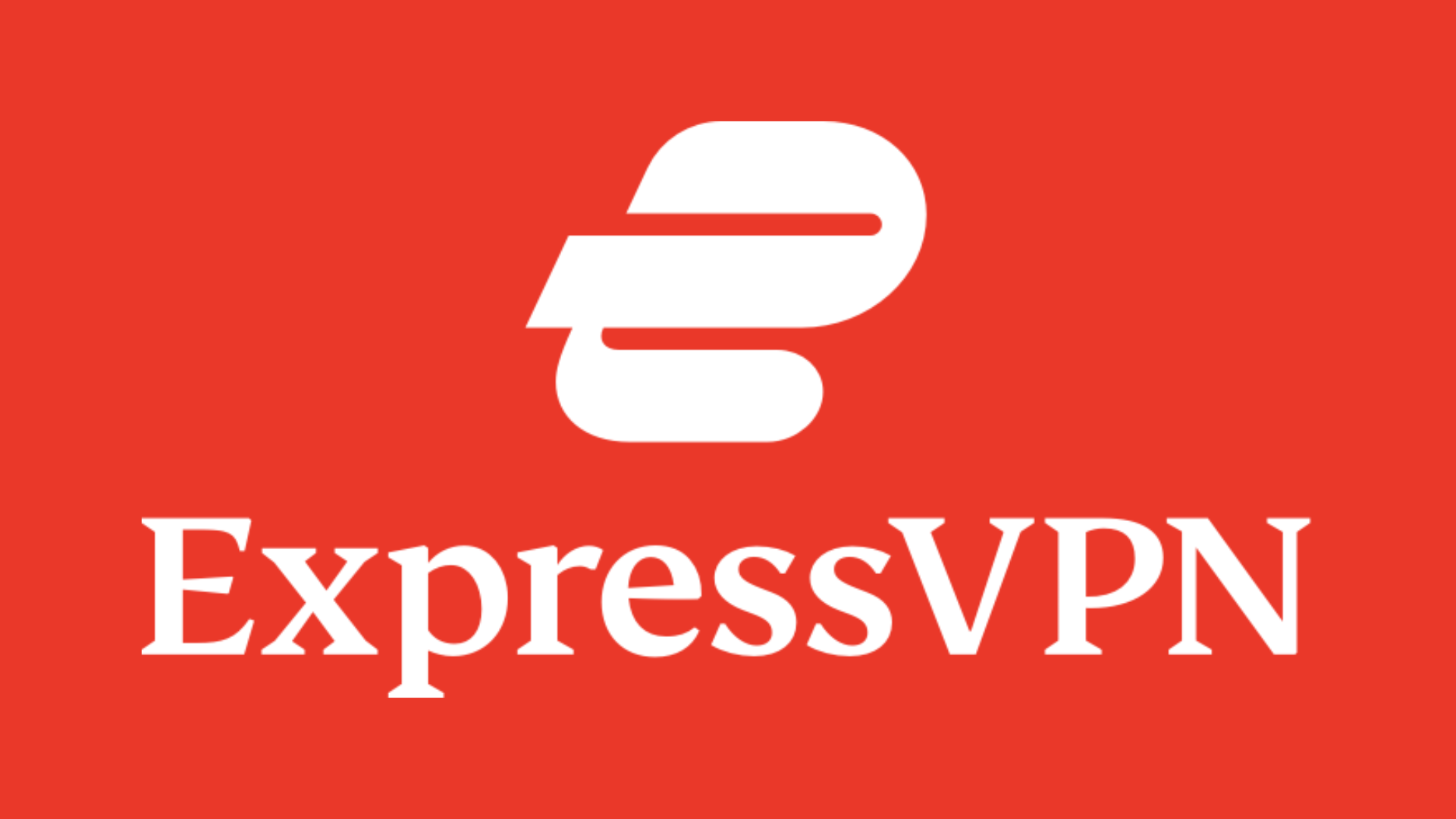 ExpressVPN logo on red background