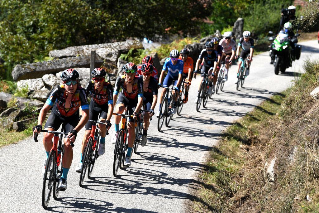 Jack Haig (Bahrain Victorious) on stage 20 at the Vuelta a Espana