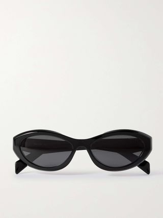 Oval-Frame Acetate Sunglasses