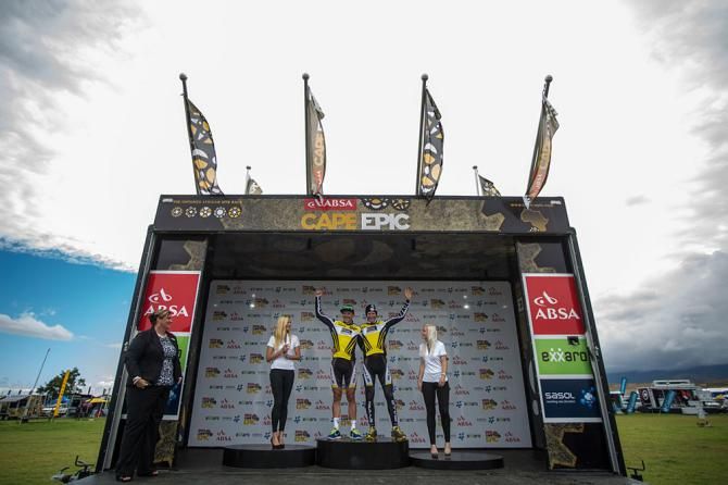 Karl Platt and Urs Huber take the yellow jersey after stage 2