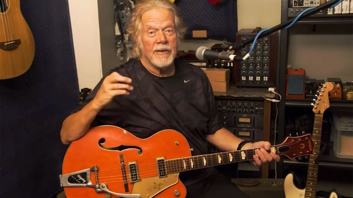 Randy Bachman with a 1957 Gretsch 6120 Chet Atkins guitar