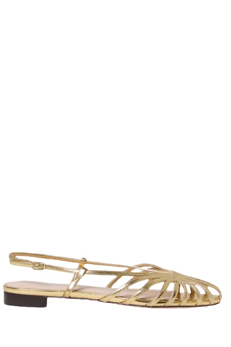 Loeffler Randall, Devon Gold Slingback Sandal - Gold / 5