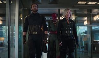 Steve Rogers, Vision and Black Widow in Infinity War