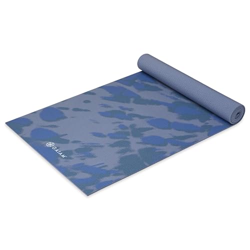 Gaiam Yoga Mat - Premium 6mm Print Extra Thick Non Slip Exercise & Fitness Mat for All Types of Yoga, Pilates & Floor Workouts (68"l X 24"w X 6mm Thick)