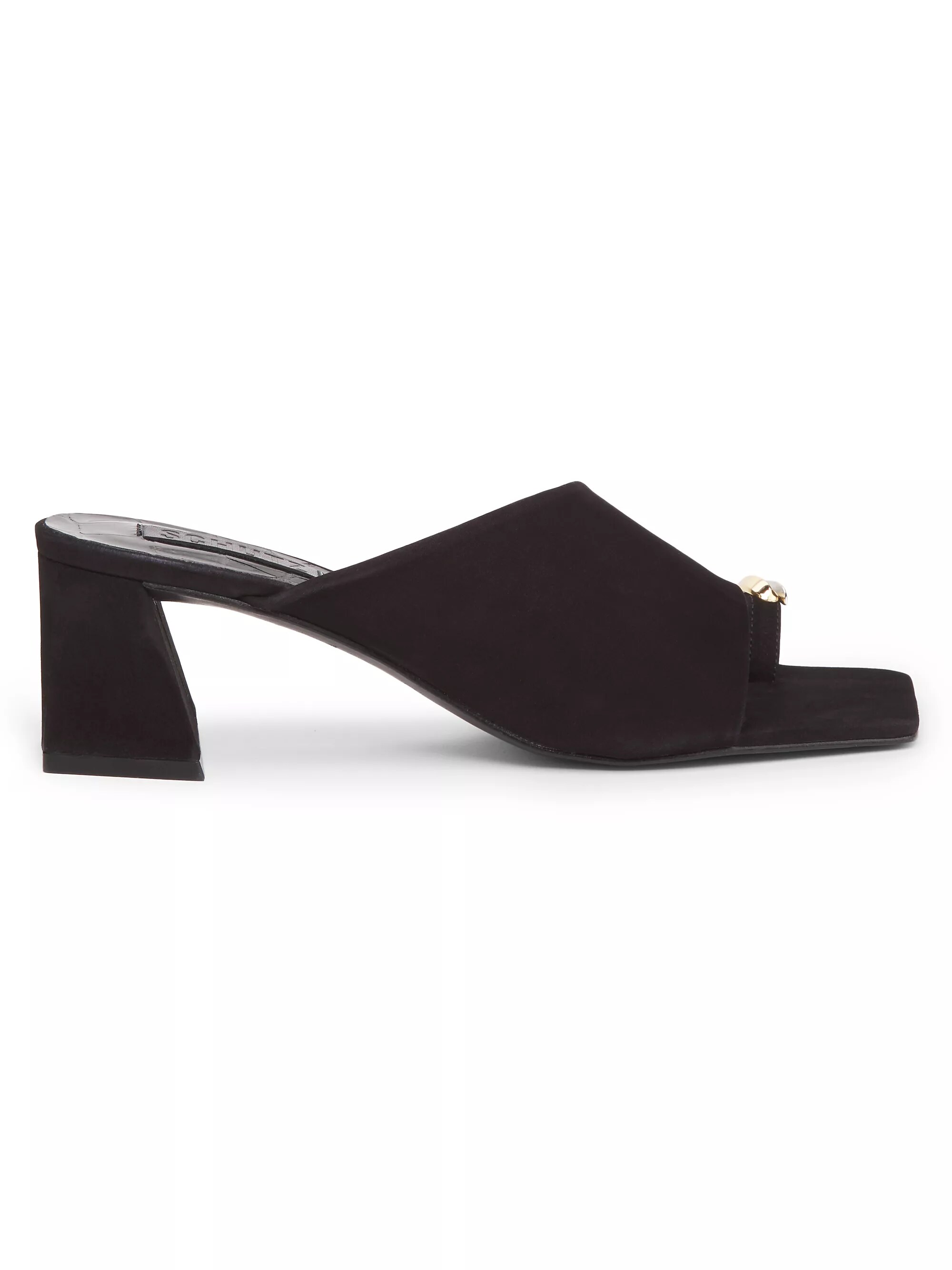 Jodie Embellished Suede Block-Heel Mules