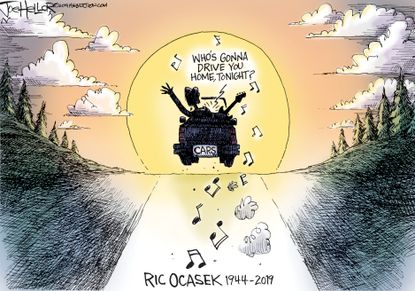 Editorial Cartoon U.S. Ric Ocasek the Cars RIP