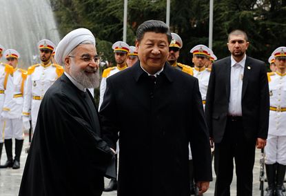 Iran President Hassan Rouhani and Chinese President Xi Jinping