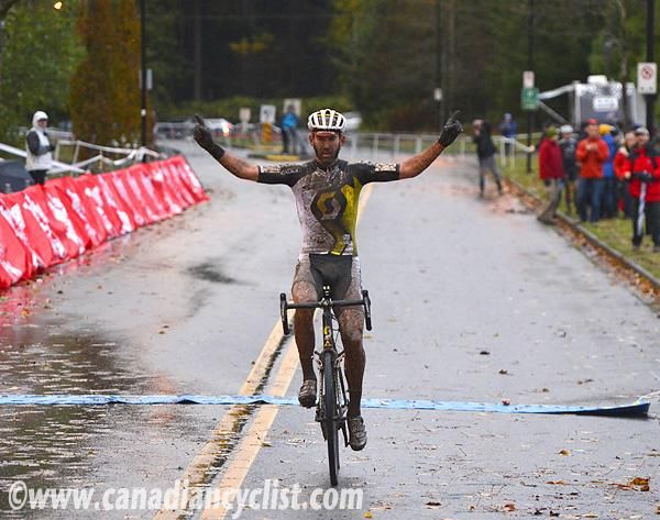 Geoff Kabush (Scott 3Rox) wins the Canadian cyclo-cross championships.