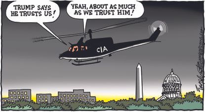 Political cartoon U.S. Donald Trump CIA