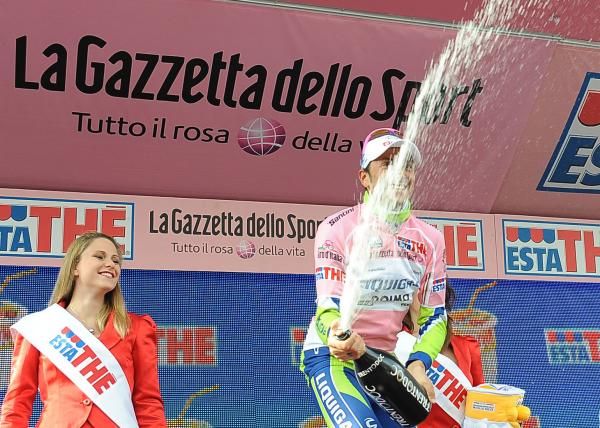 Bubbly time for Ivan Basso (Liquigas-Doimo)