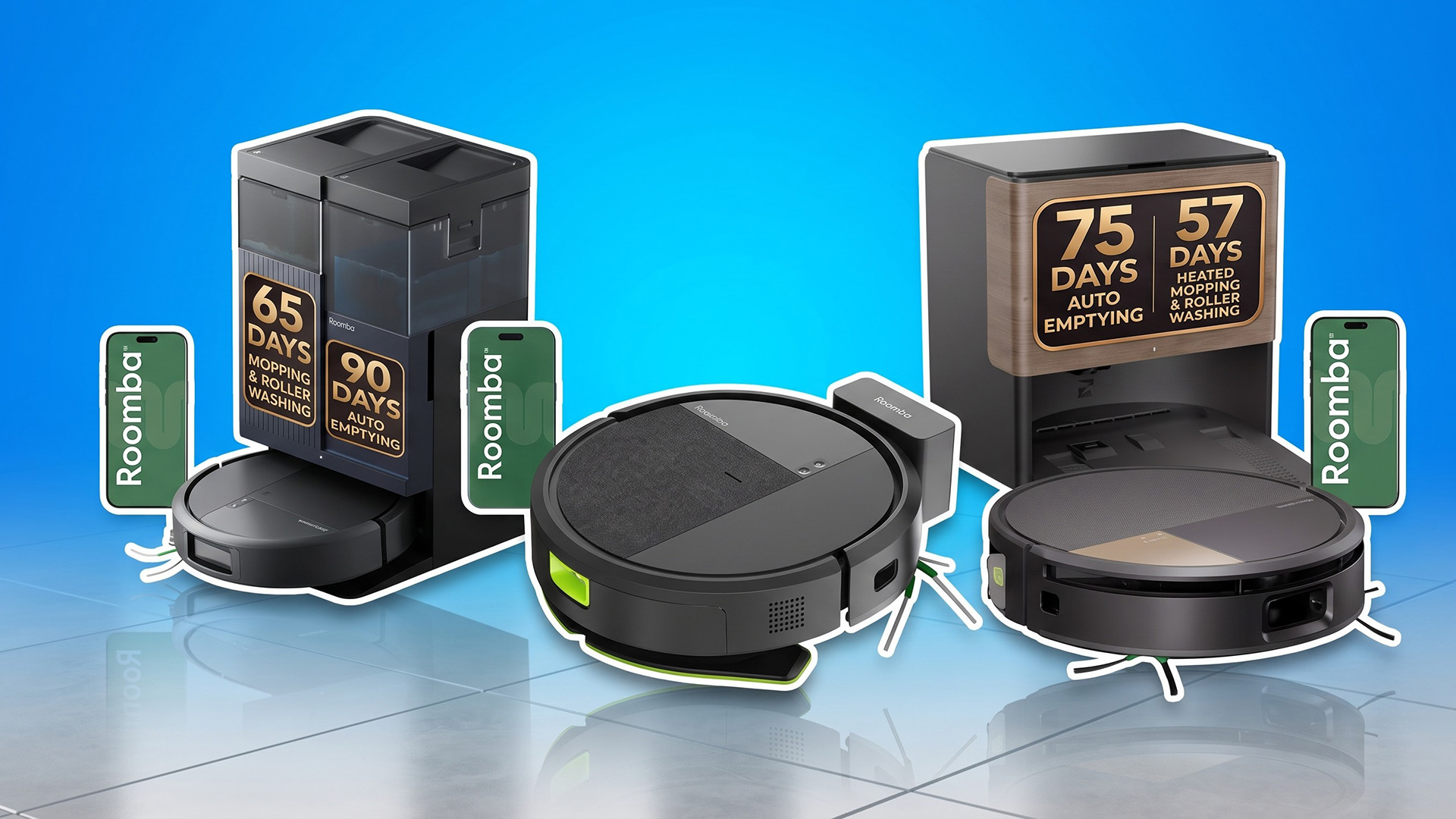 A selection of iRobot Roombas