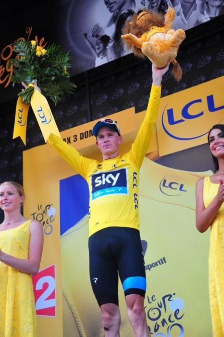 After winning stage 8 at Ax 3 Domaines, Chris Froome (Sky) is the new leader of the Tour de France