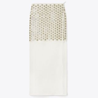 Mirror Embellished Double-Layer Skirt