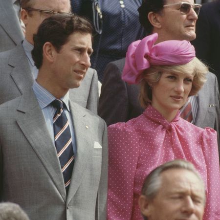 prince charles and diana, princess of wales 1961 1997 at the perth hockey stadium in bentley, perth, western australia, 7th april 1983 diana is wearing a pink suit by donald campbell photo by jayne fincherprincess diana archivegetty images