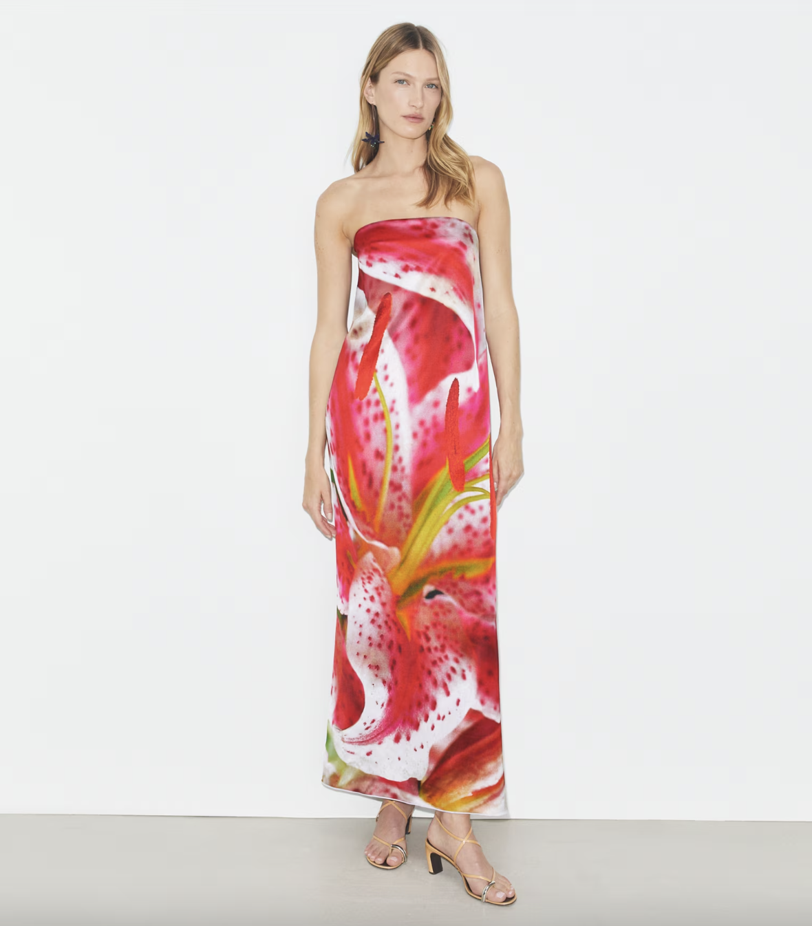 Tory Burch, Printed Viscose Strapless Dress