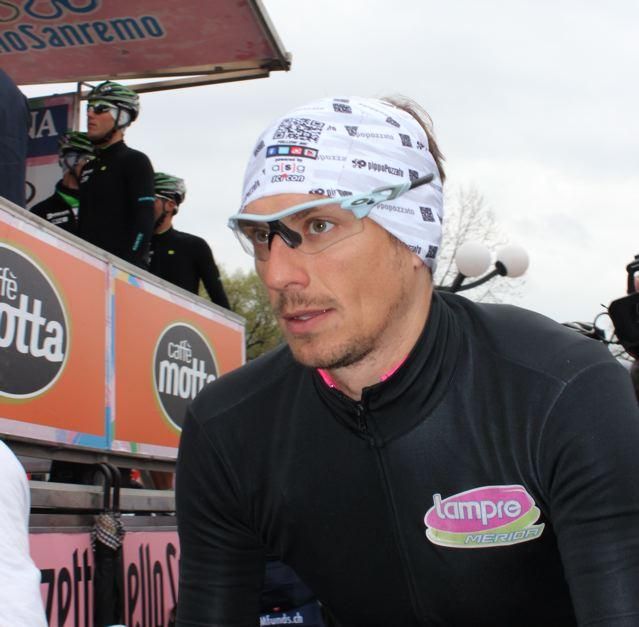 Filippo Pozzato (Lampre-Merida) was prepared for the expected rain