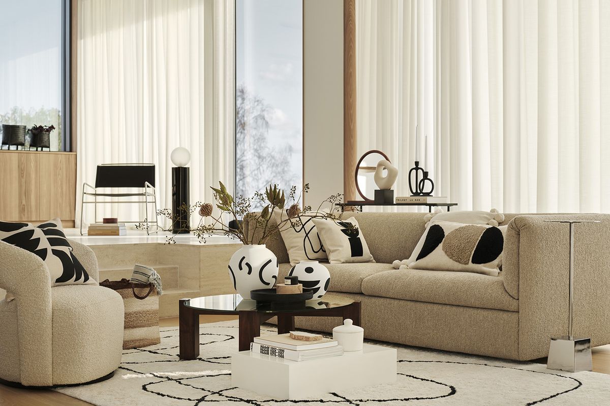 Modern Black And Beige Living Room