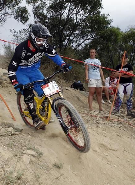 Bryn Atkinson won bronze in the Elite men's downhill.