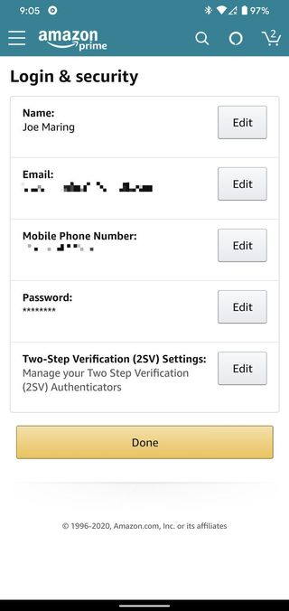How to change your Amazon password