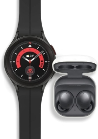SAMSUNG Galaxy Watch 5 Pro + Buds 2 Bundle Was: $599.98,  Now: $468.99 at Amazon