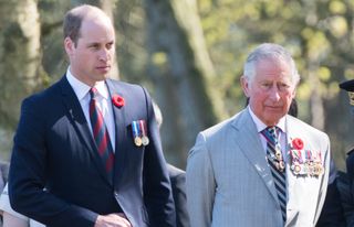 Prince Charles, Prince of Wales, and Prince William, Duke of Cambridge attend the commemorations for the 100th anniversary of the battle of Vimy Ridge