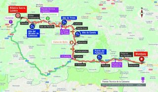 Map of the 2018 Vuelta a España stage 11