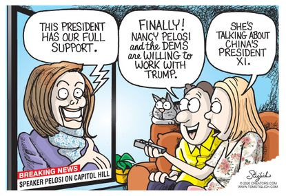 Political Cartoon U.S. Nancy Pelosi Xi Jinping&nbsp;