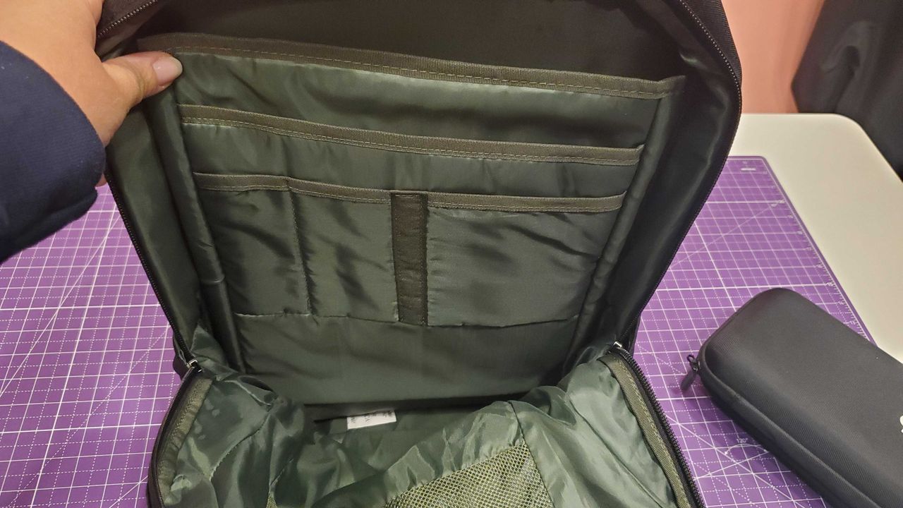 a black laptop backpack