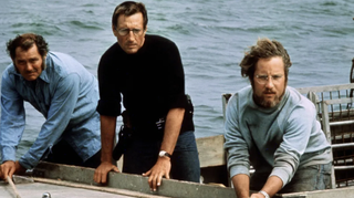 Richard Dreyfuss, Roy Scheider and Robert Shaw in Jaws