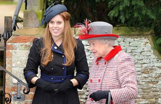 Queen Elizabeth and Princess Beatrice attend the Christmas Day service at St Mary Magdalene Church