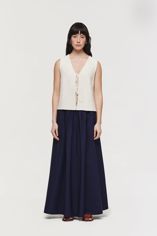 Natalie Full Length Poplin Skirt