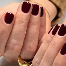 @paintedbyjools black cherry manicure