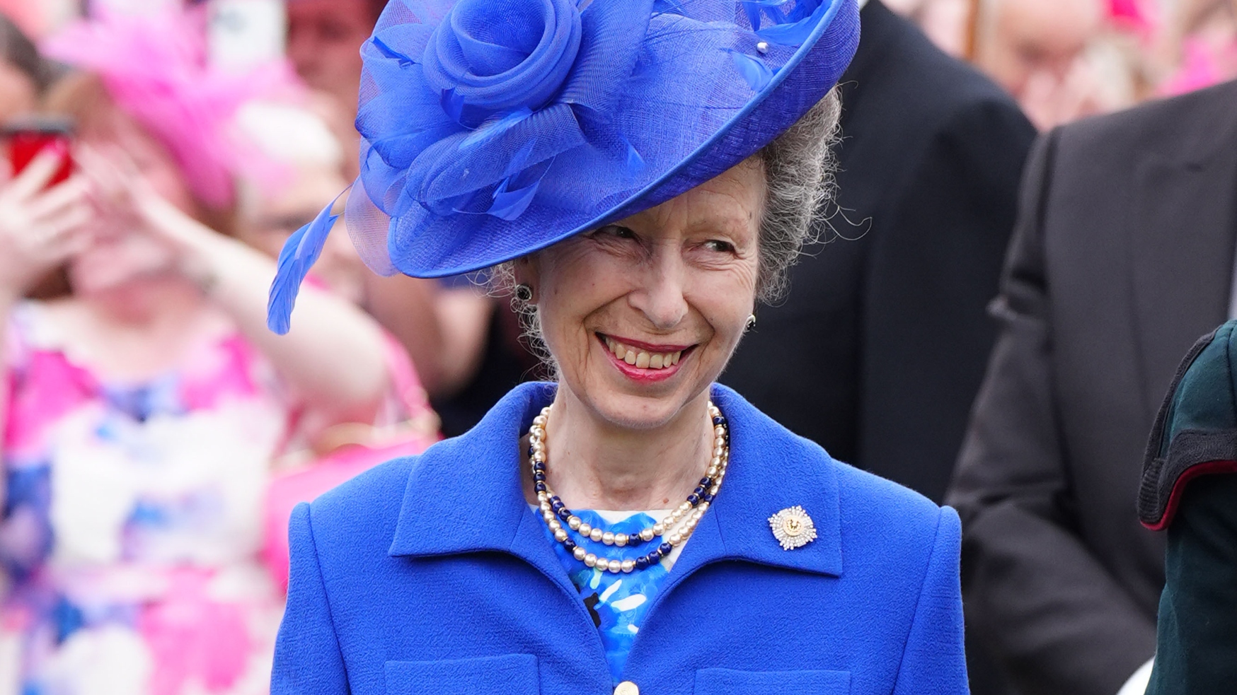 Princess Anne, Princess Royal attends the Sovereign&#039;s Garden Party at the Palace of Holyroodhouse on July 1, 2025