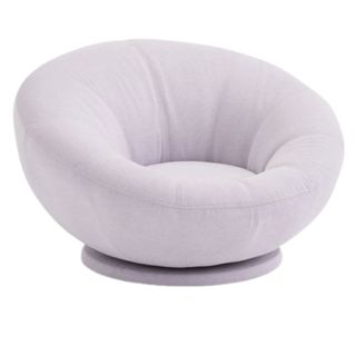 Chenille Washed Lilac Groovy Swivel Chair