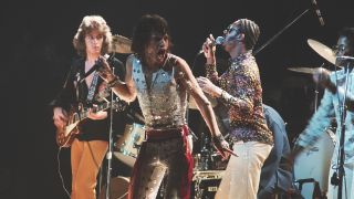 Hackney Diamonds guest star Stevie Wonder performs with the Rolling Stones at New York CIty’s Madison Square Garden in 1972.
