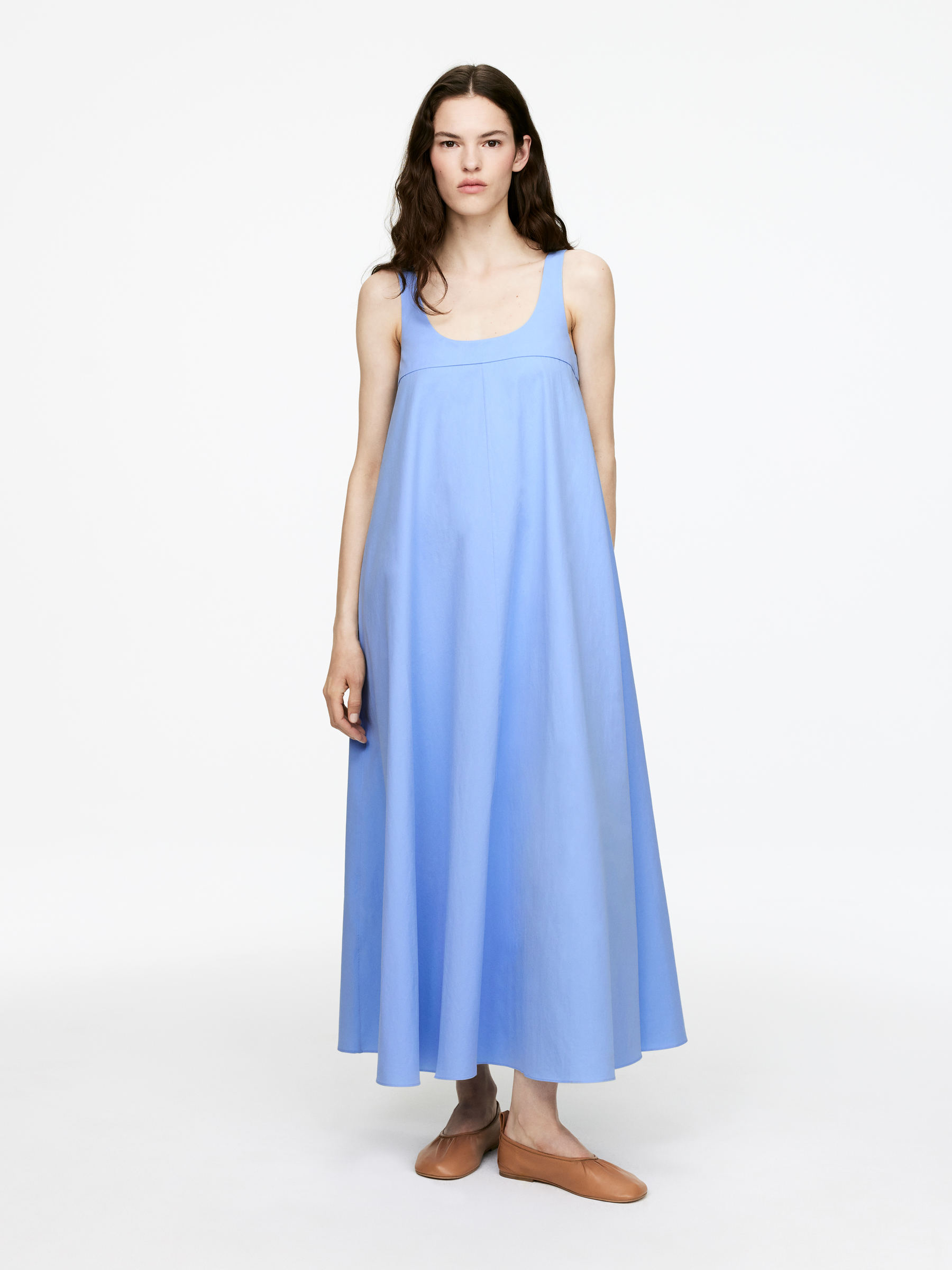 Cotton Maxi Dress – Light Blue – Women – Arket Gb