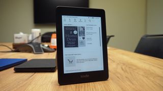 The Amazon Kindle Paperwhite on a table