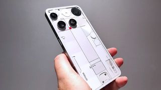 Nothing Phone 3 review; a silver-white smartphone