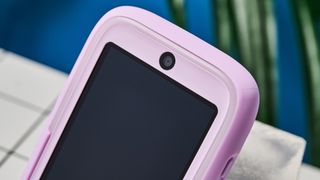 A pink myFirst Camera 50 smartphone camera for 5-12-year-olds