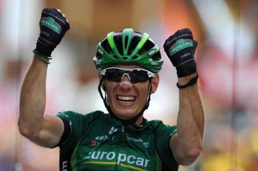 Pierre Rolland takes the victory atop Alpe d'Huez